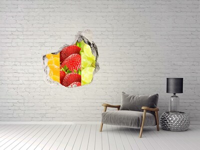 Finto buco nel muro 3D Un paradiso di frutta dietro le mura