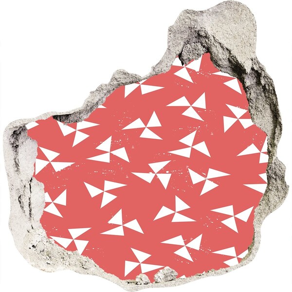 Finto buco nel muro 3D Fantasia in una tonalità di rosso