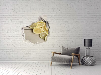 Trompe l'oeil buco nel muro Freschezza di limone