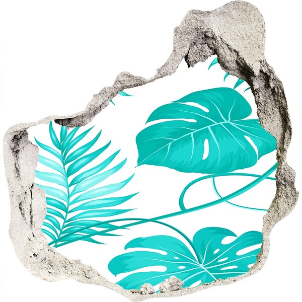 Adesivo effetto buco nel muro Paradiso tropicale dietro le mura