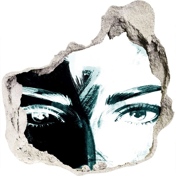 Adesivo effetto buco nel muro Occhi di cemento