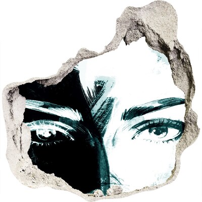 Adesivo effetto buco nel muro Occhi di cemento