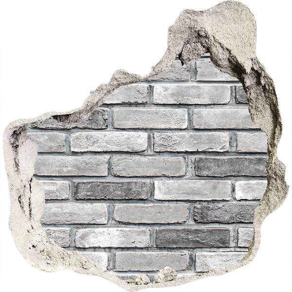Adesivo effetto buco nel muro Muro di mattoni danneggiato