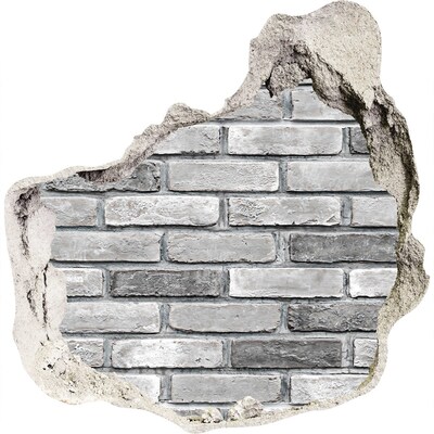 Adesivo effetto buco nel muro Muro di mattoni danneggiato