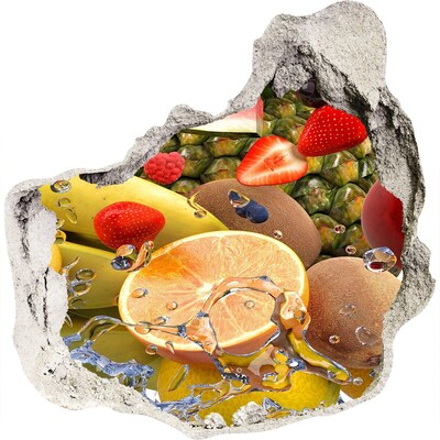 Trompe l'oeil buco nel muro Un paradiso di frutta dietro le mura