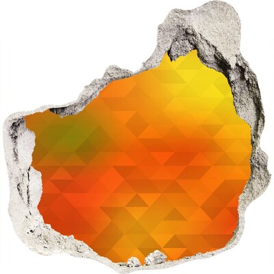 Finto buco nel muro 3D Una crepa infuocata nel muro