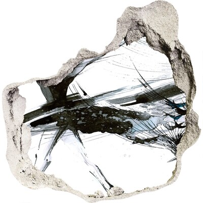 Adesivo effetto buco nel muro Astrazione moderna in un buco