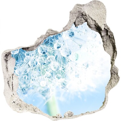 Finto buco nel muro 3D Denti di leone blu