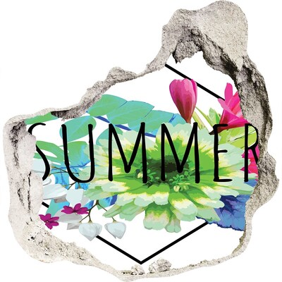 Finto buco nel muro 3D L'esplosione floreale dell'estate