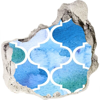 Finto buco nel muro 3D Mosaico marino in un buco nel muro