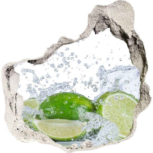 Adesivo effetto buco nel muro Un cocktail rinfrescante al lime