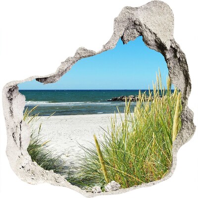 Finto buco nel muro 3D Una spiaggia incantevole con vista sul mare