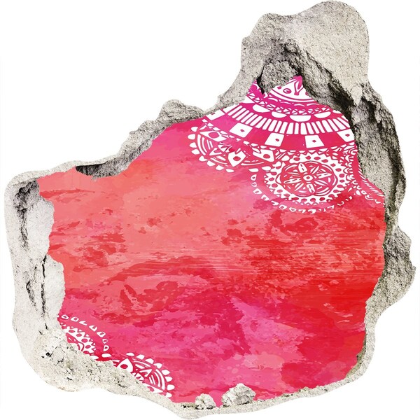 Trompe l'oeil buco nel muro Un buco colorato nel muro