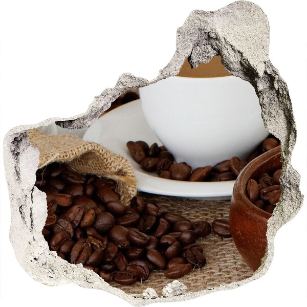 Trompe l'oeil buco nel muro Caffè nel comfort di casa tua