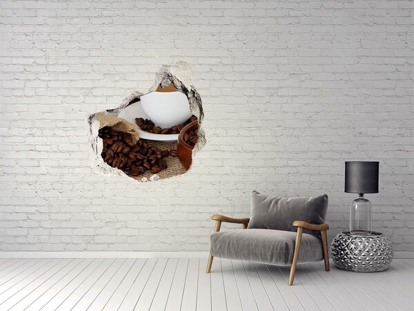 Trompe l'oeil buco nel muro Caffè nel comfort di casa tua