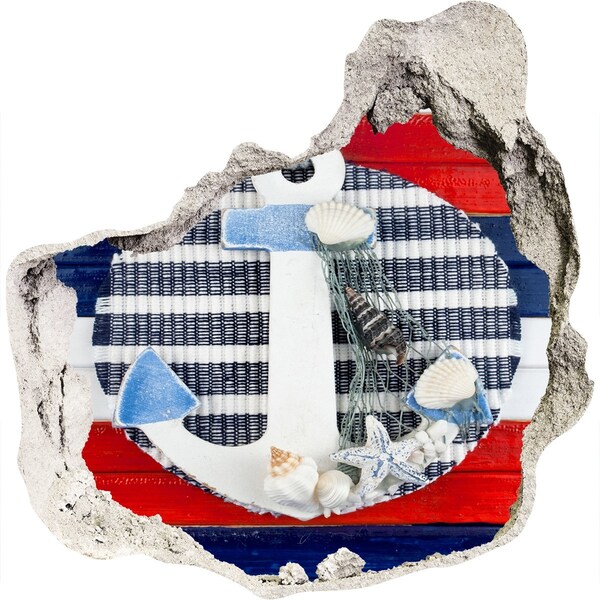 Finto buco nel muro 3D Avventura marina tra le conchiglie