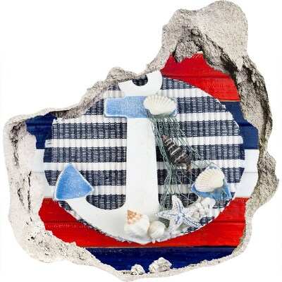 Finto buco nel muro 3D Avventura marina tra le conchiglie