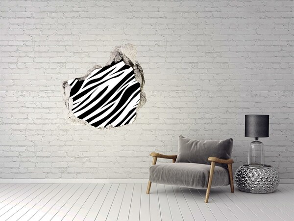 Finto buco nel muro 3D Zebra nel muro