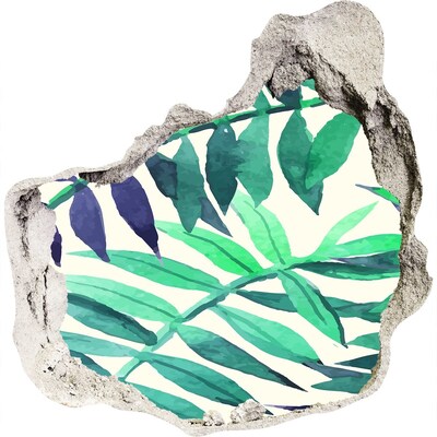 Finto buco nel muro 3D Giungla verde alle spalle del muro