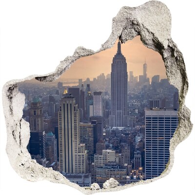 Finto buco nel muro 3D Veduta di New York