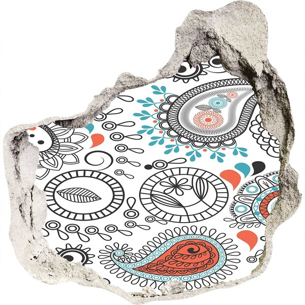 Adesivo effetto buco nel muro Motivi in ​​stile boho