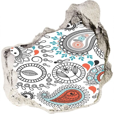 Adesivo effetto buco nel muro Motivi in ​​stile boho