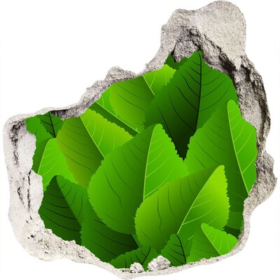 Adesivo effetto buco nel muro Un'oasi verde in cemento