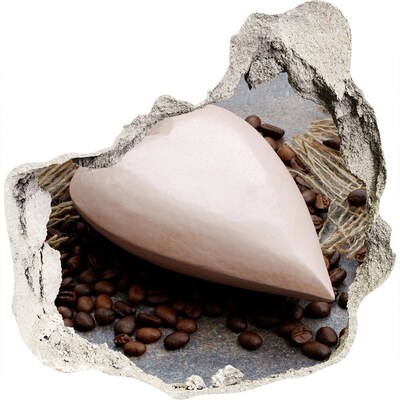 Trompe l'oeil buco nel muro Un'oasi di caffè tra le rovine