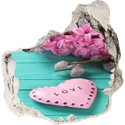Finto buco nel muro 3D Un cuore pieno d'amore