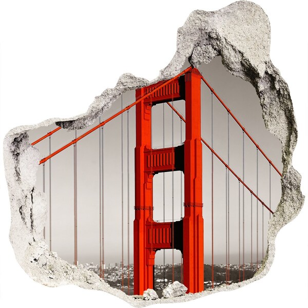 Finto buco nel muro 3D Ponte Golden Gate a San Francisco