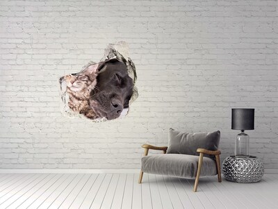 Adesivo effetto buco nel muro Un dolce momento di amicizia