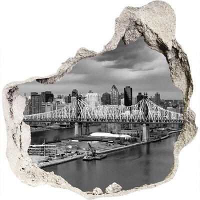 Finto buco nel muro 3D Ponte di New York