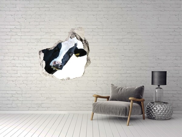 Finto buco nel muro 3D Mucca in un buco nel muro
