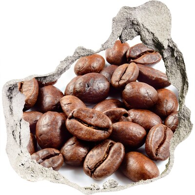 Trompe l'oeil buco nel muro Caffè in un muro in rovina