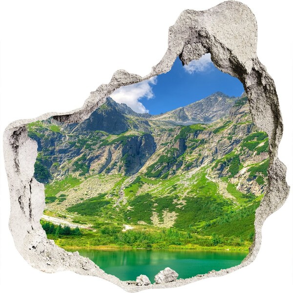 Finto buco nel muro 3D Panorama montano con lago