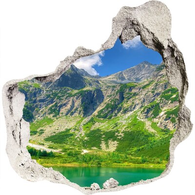 Finto buco nel muro 3D Panorama montano con lago