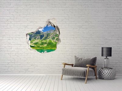 Finto buco nel muro 3D Panorama montano con lago