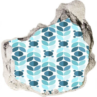 Finto buco nel muro 3D Motivo floreale nel buco nel muro