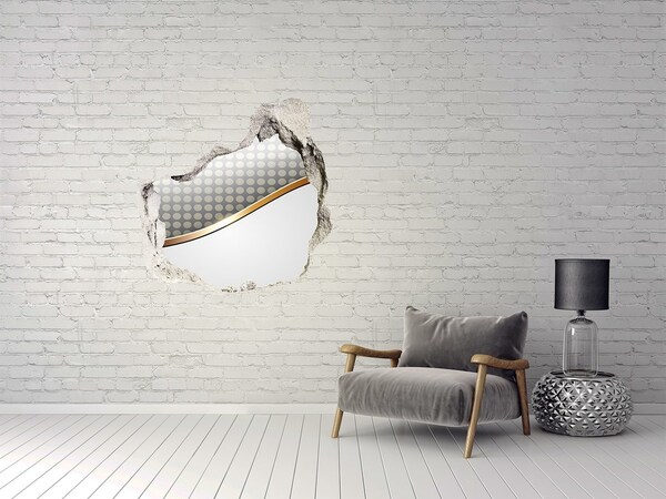 Adesivo effetto buco nel muro Parete con specchio rotto