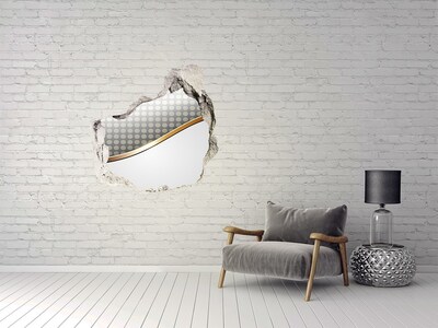 Adesivo effetto buco nel muro Parete con specchio rotto