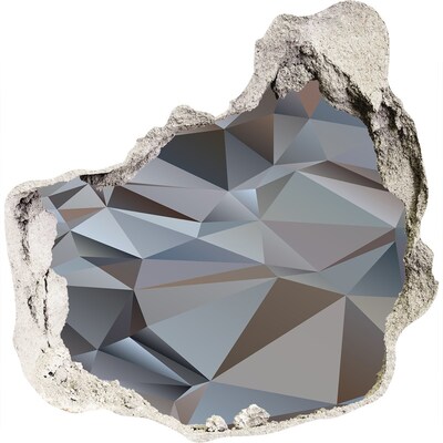 Finto buco nel muro 3D Foro nella pietra con forme geometriche