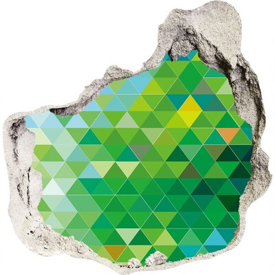 Adesivo effetto buco nel muro Paesaggio verde in un buco nel muro