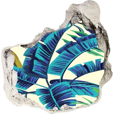 Trompe l'oeil buco nel muro Vegetazione tropicale in un buco nel muro