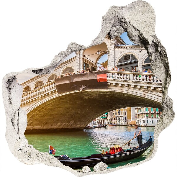 Finto buco nel muro 3D Ponte di Rialto a Venezia