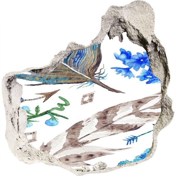 Trompe l'oeil buco nel muro Un'oasi misteriosa nella giungla