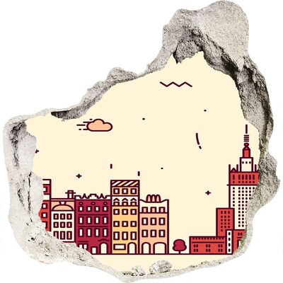 Finto buco nel muro 3D La città dietro le mura