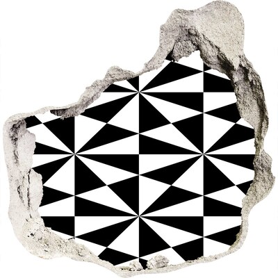 Adesivo effetto buco nel muro Motivi geometrici in un buco nel muro