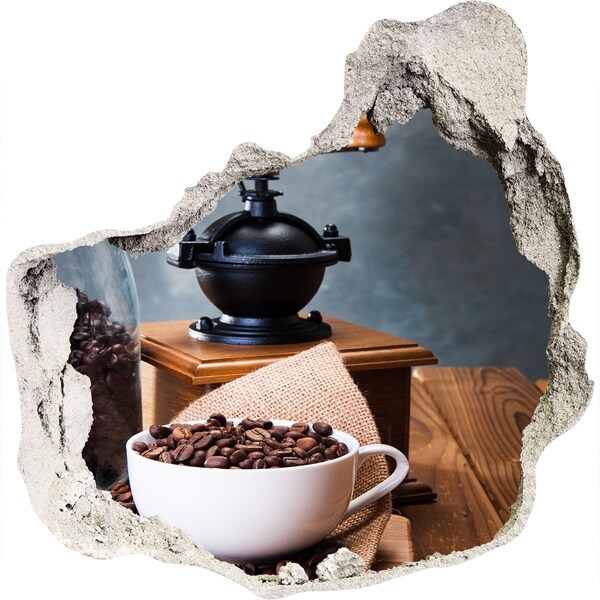 Trompe l'oeil buco nel muro Caffè in un bar casalingo