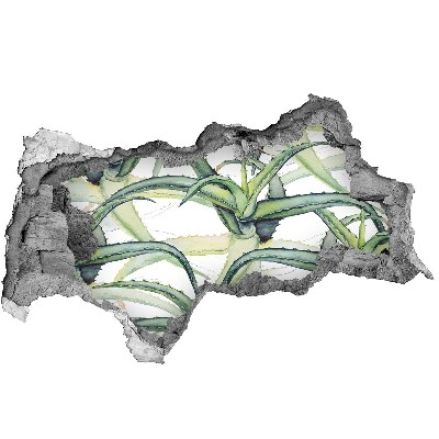 Finto buco nel muro 3D Un'oasi verde in cemento