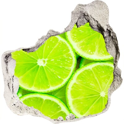 Finto buco nel muro 3D Lime succosi in un buco nel muro